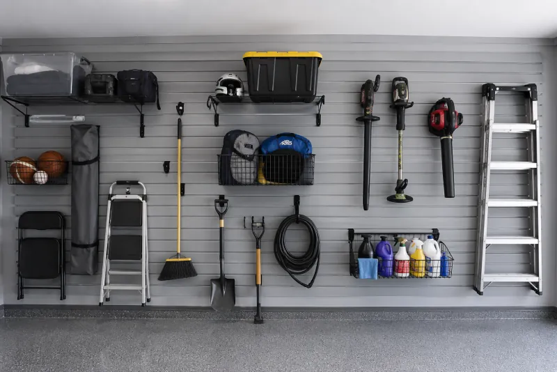 Garage slatwall storage system